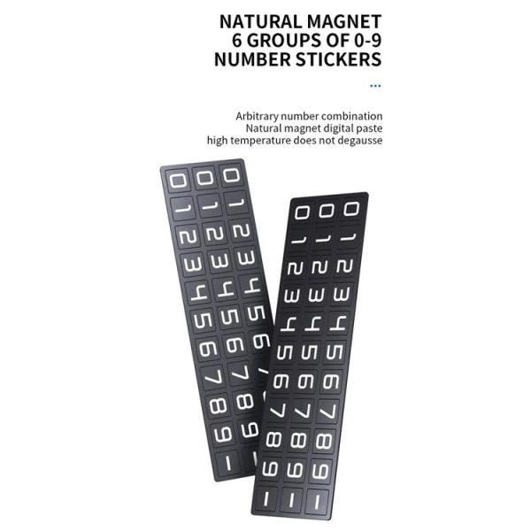 Metal Hidden Temporary Parking Number Plate Ornaments, Color: Single Number Gray - Image 6
