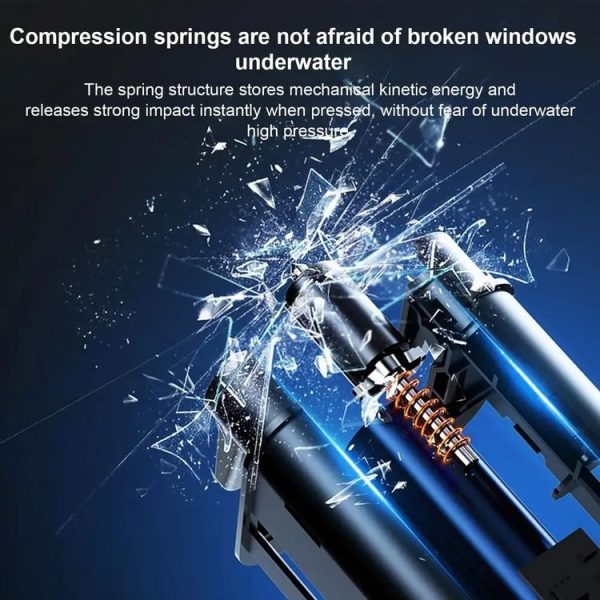 3 In 1 Car Safety Hammer Flashlight Emergency Light With Alarm (Black) - Image 6