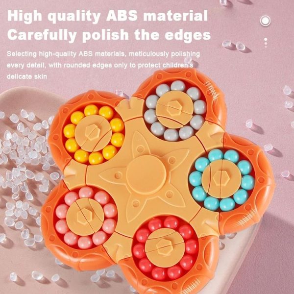 10 Sides Rotating Magical Bean Cube Fingertip Gyro Toy Educational Brain Development Roller Ball Toy (Blue) - Image 5