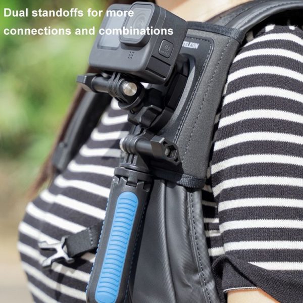 TELESIN GP-MTB-T02 Sports Camera Double Head J-Buckle Backpack Quick Release Conversion Accessory (Rotatable) - Image 2