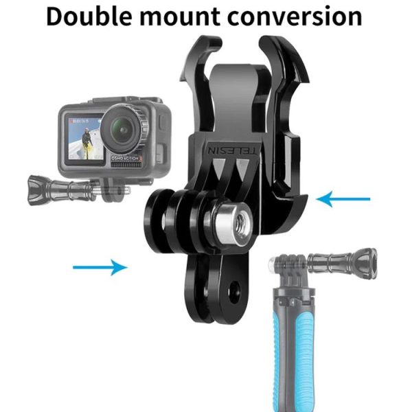 TELESIN GP-MTB-T02-BK Sports Camera Double Head J-Buckle Backpack Quick Release Conversion Accessory - Image 6