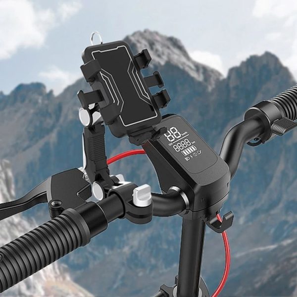 Motorcycle Bicycle Outdoor Cycling Navigation Phone Holder, Style: Rearview Mirror Bracket - Image 11