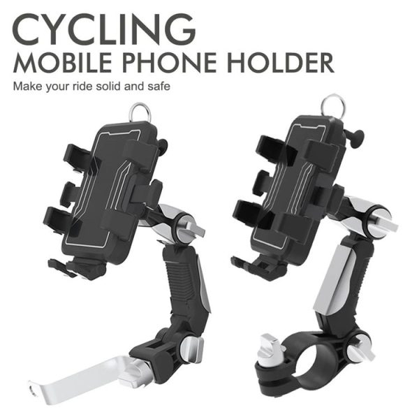 Motorcycle Bicycle Outdoor Cycling Navigation Phone Holder, Style: Rearview Mirror Bracket - Image 2