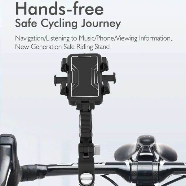 Motorcycle Bicycle Outdoor Cycling Navigation Phone Holder, Style: Rearview Mirror Bracket - Image 5