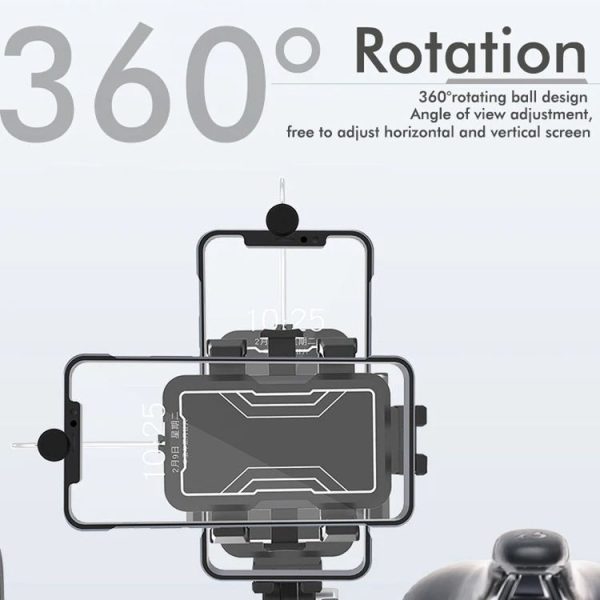 Motorcycle Bicycle Outdoor Cycling Navigation Phone Holder, Style: Rearview Mirror Bracket - Image 8