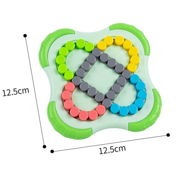 Children Educational Rotating Magic Beans Compass Fingertip Cube Toy Spinning Rolling Balls Gyro (Blue) - Image 3