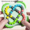 Children Educational Rotating Magic Beans Compass Fingertip Cube Toy Spinning Rolling Balls Gyro (Blue) - Image 4