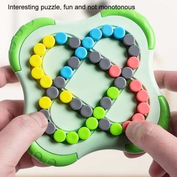 Children Educational Rotating Magic Beans Compass Fingertip Cube Toy Spinning Rolling Balls Gyro (Blue) - Image 4