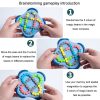 Children Educational Rotating Magic Beans Compass Fingertip Cube Toy Spinning Rolling Balls Gyro (Blue) - Image 9