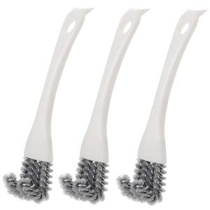 3pcs 2-in-1 Kitchen Stove Cleaning Brush Shovel Barbecue Rack Cleaning Brush (Grid Model)