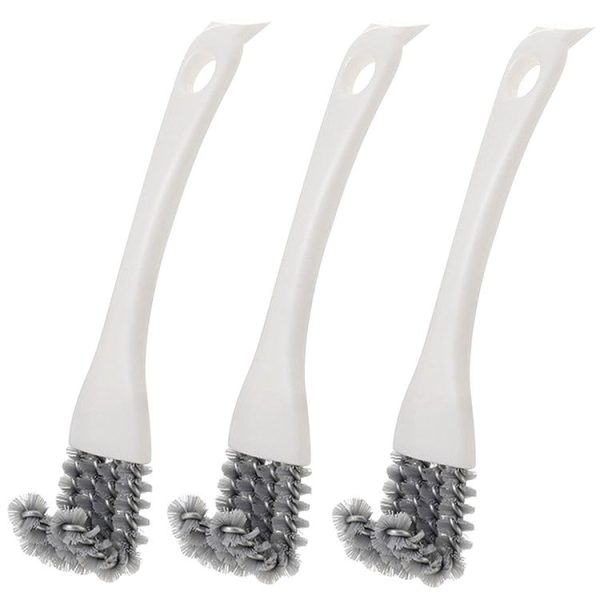 3pcs 2-in-1 Kitchen Stove Cleaning Brush Shovel Barbecue Rack Cleaning Brush (Grid Model)