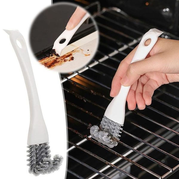 3pcs 2-in-1 Kitchen Stove Cleaning Brush Shovel Barbecue Rack Cleaning Brush (Grid Model) - Image 7