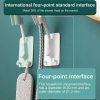 Multifunctional Universal Adjustable Shower Rack Bathroom Free Hole Shelf (White) - Image 7