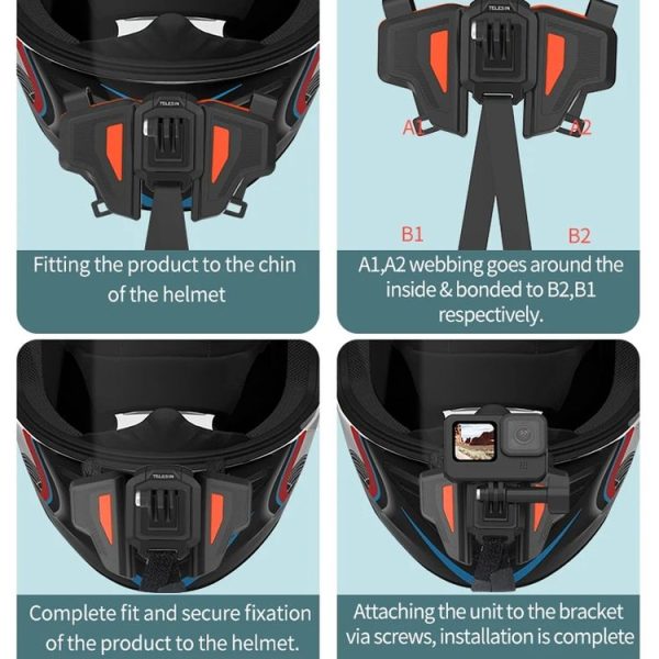 TELESIN GP-HBM-MT2 Universal Helmet Mount Holder For Sports Camera - Image 10
