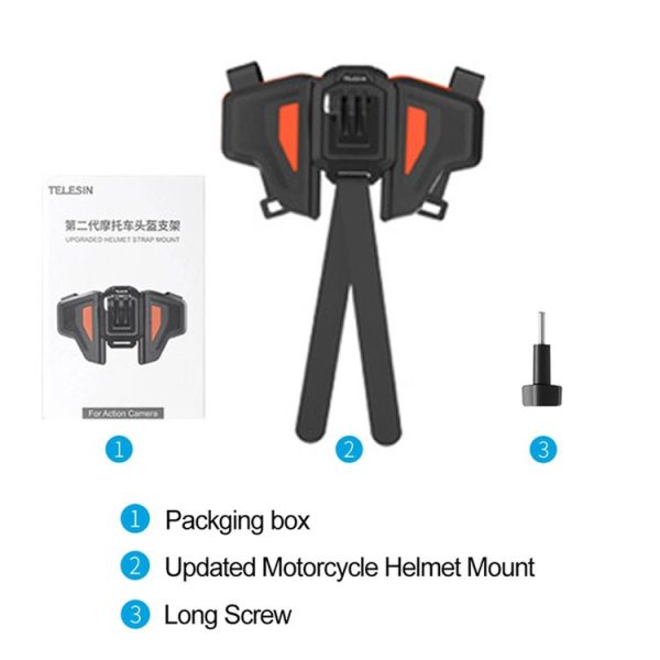 TELESIN GP-HBM-MT2 Universal Helmet Mount Holder For Sports Camera - Image 12