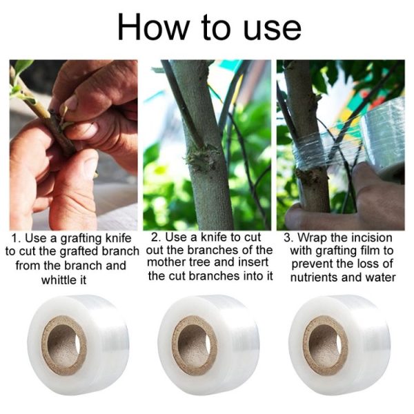 30mm x 120m Garden Grafting Tape Fruit Tree Seedling Self-Adhesive Wrap - Image 7