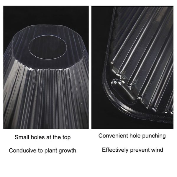 2pcs Field Plant Nursery Protection Cover Seedling Windproof Insulation Shields, Style: Tapered - Image 4