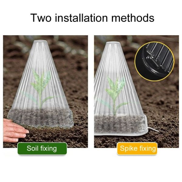 2pcs Field Plant Nursery Protection Cover Seedling Windproof Insulation Shields, Style: Tapered - Image 5