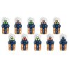 10pcs W5W Width Indicator Light Flashing LED Crystal License Plate Light (Random Color Delivery)