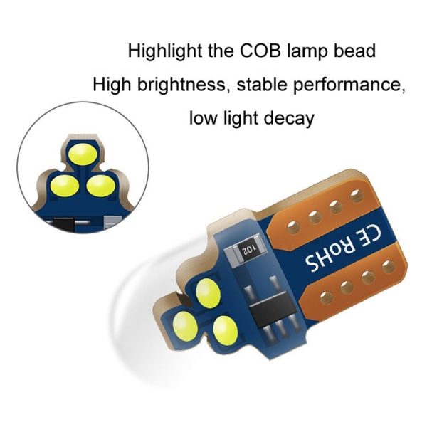 10pcs W5W Width Indicator Light Flashing LED Crystal License Plate Light (Random Color Delivery) - Image 3