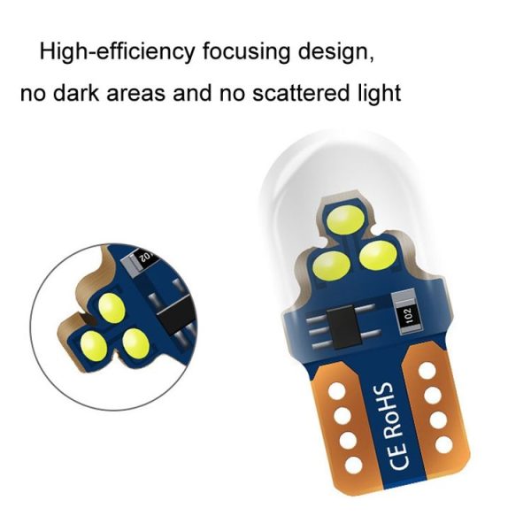 10pcs W5W Width Indicator Light Flashing LED Crystal License Plate Light (Random Color Delivery) - Image 4