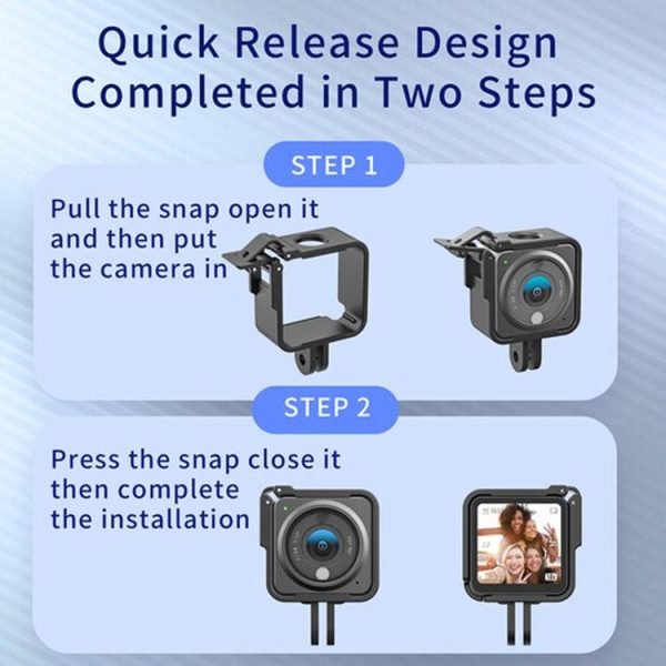 DJI Action 2 TELESIN OA-FMS-001 Single Camera Version Bezel Shockproof Protective Frame Rabbit Cage Accessories - Image 9