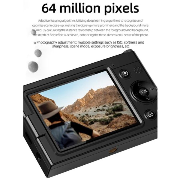 High-Definition CCD Digital Camera 64 Million WiFi Card Camera, Color: Black - Image 3