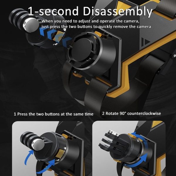 Magnetic Quick Release Motorcycle Helmet Chin Stand Mount For Action Camera - Image 4