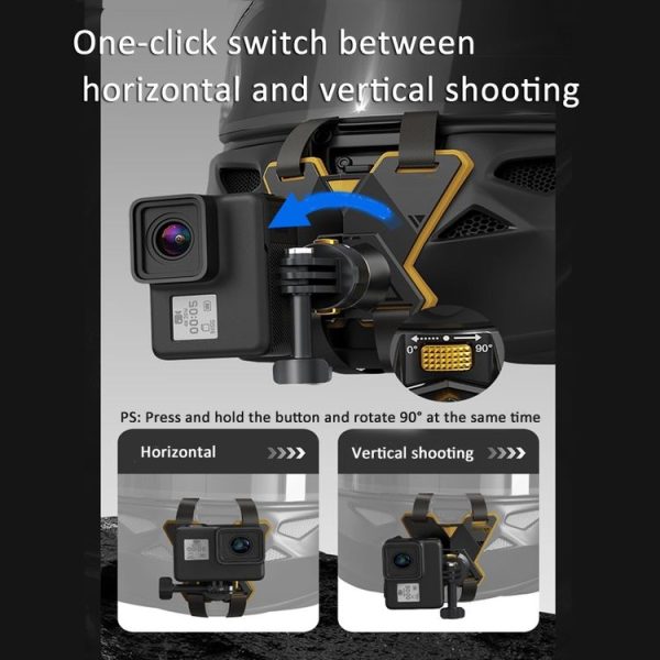 Magnetic Quick Release Motorcycle Helmet Chin Stand Mount For Action Camera - Image 5