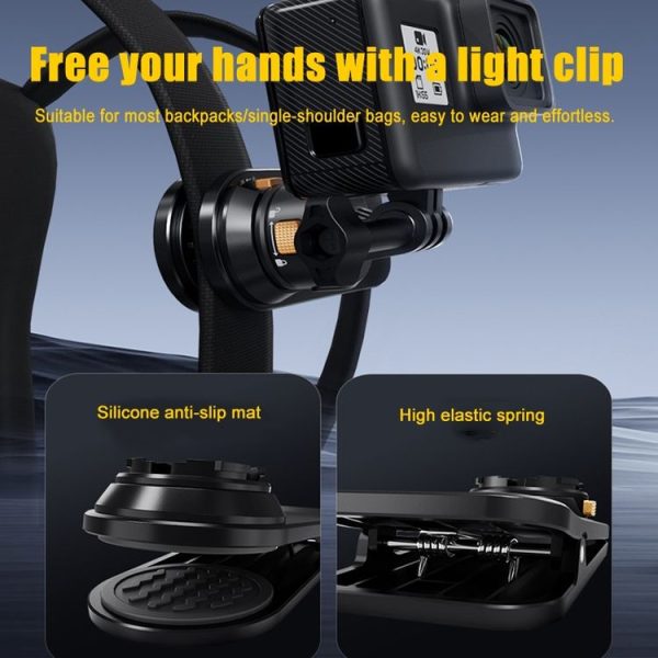 Universal Magnetic Quick-release Backpack Clip for Sports Cameras, Spec: Standard Edition - Image 7