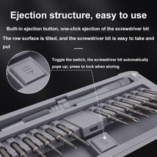 DJI CQT UAV 30-In-1 Drone Universal Extended Screwdriver Set Disassembly Tool Set (Frosted Gray) - Image 8