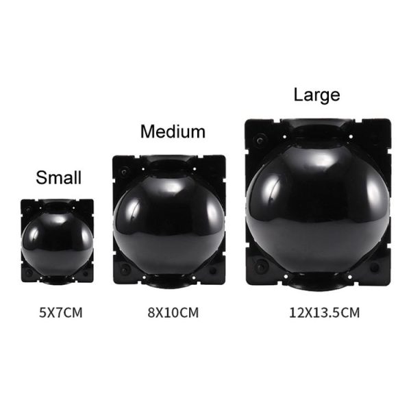 2pcs Plants Growth High Pressure Box Spherical Root Controller Grafting Root Cases, Model: S Black 50mm - Image 3