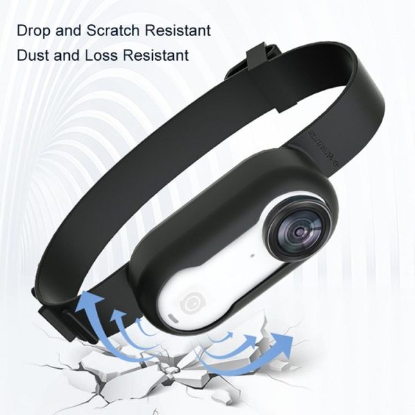 Insta360 GO 3 / 3S Sunnylife IST-Q9335 Camera Silicone Case Wristband Bicycle Strap Expanding Accessories (Black) - Image 3