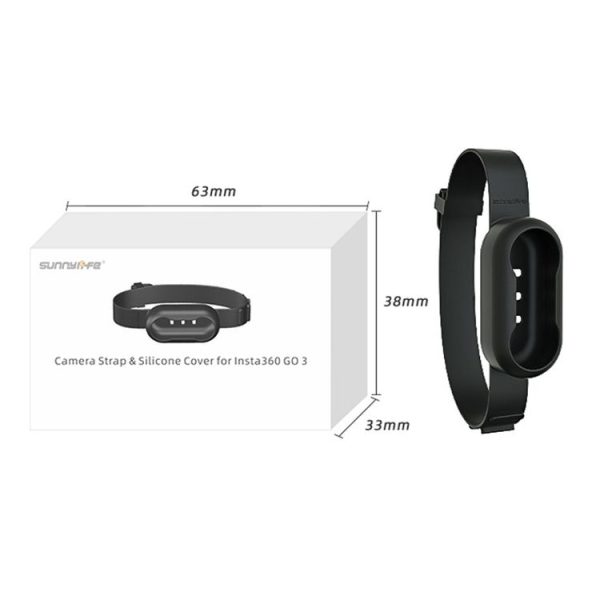 Insta360 GO 3 / 3S Sunnylife IST-Q9335 Camera Silicone Case Wristband Bicycle Strap Expanding Accessories (Black) - Image 9