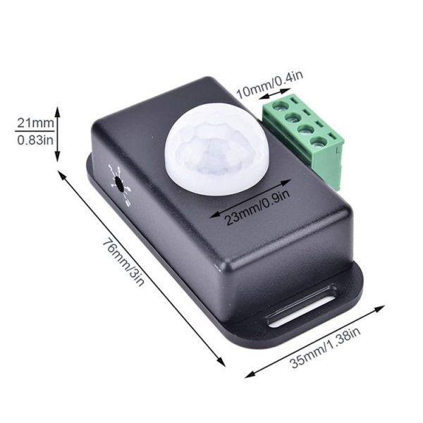 PIR-8 12V / 24V Infrared Body Lamp Band Sensor Low Pressure Light Strap Controller (Black) - Image 3