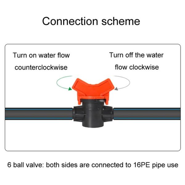 16PE Pipe Switch Ball Valve Greenhouse Irrigation Watering Switch Accessories, Model: AT747 - Image 4