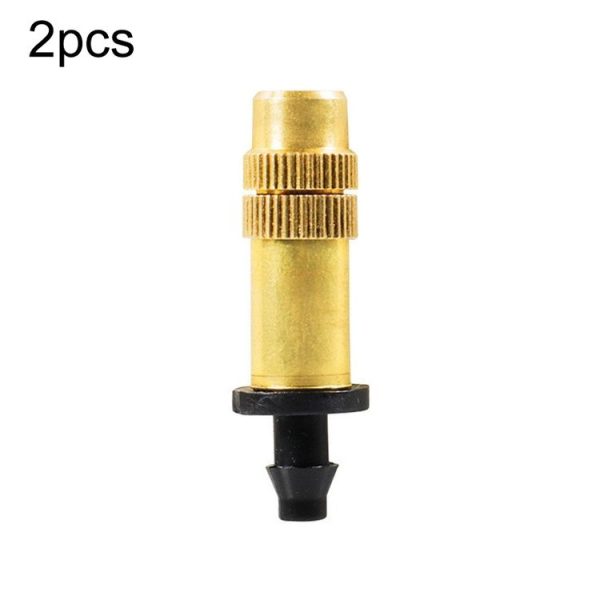 2pcs 4 / 7mm Barbed Atomizing Spray Nozzle Horticulture And Greenhouse Irrigation Micro Spray Header, Style: Bronze Heads