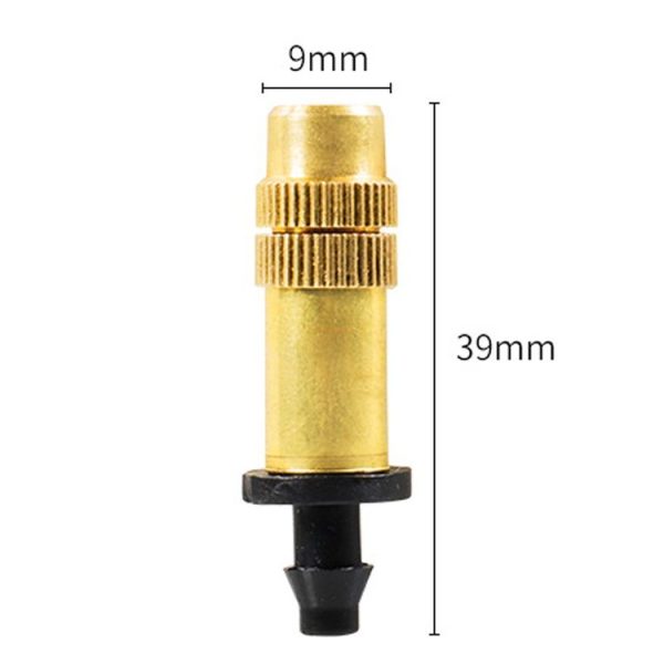 2pcs 4 / 7mm Barbed Atomizing Spray Nozzle Horticulture And Greenhouse Irrigation Micro Spray Header, Style: Bronze Heads - Image 2