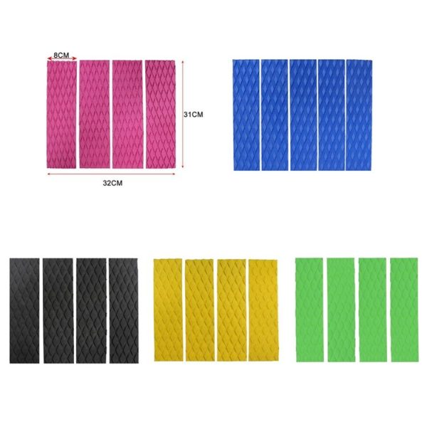 4pcs / Set EVA Shortboard Surfboard Diamond Anti-skid Pad (Pink) - Image 2