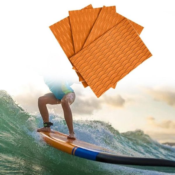 4pcs / Set EVA Surfboard Anti-Skid Pads Kayak Foot Pads (Black) - Image 6