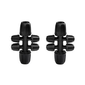 2pcs 8 / 11 To 4 / 7 Dual Locking Reducer Drip Irrigation Fittings Gardening Hose Sprinkler Connector, Model: 6 Way
