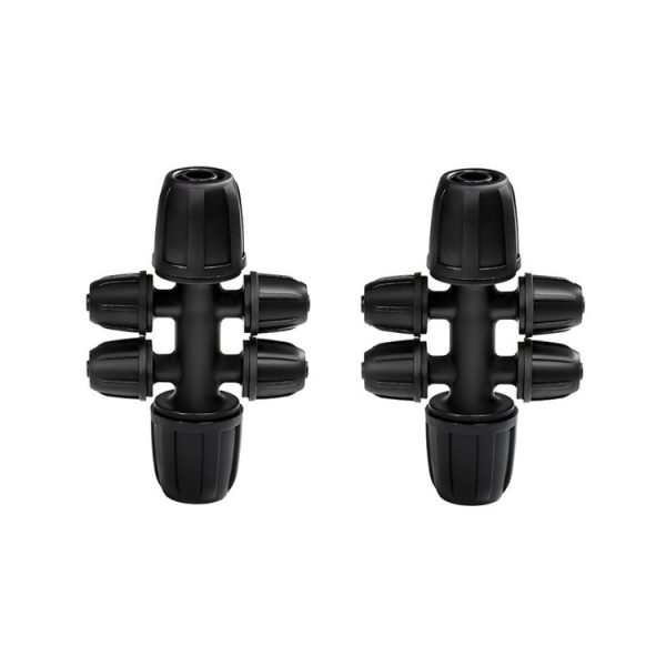 2pcs 8 / 11 To 4 / 7 Dual Locking Reducer Drip Irrigation Fittings Gardening Hose Sprinkler Connector, Model: 6 Way