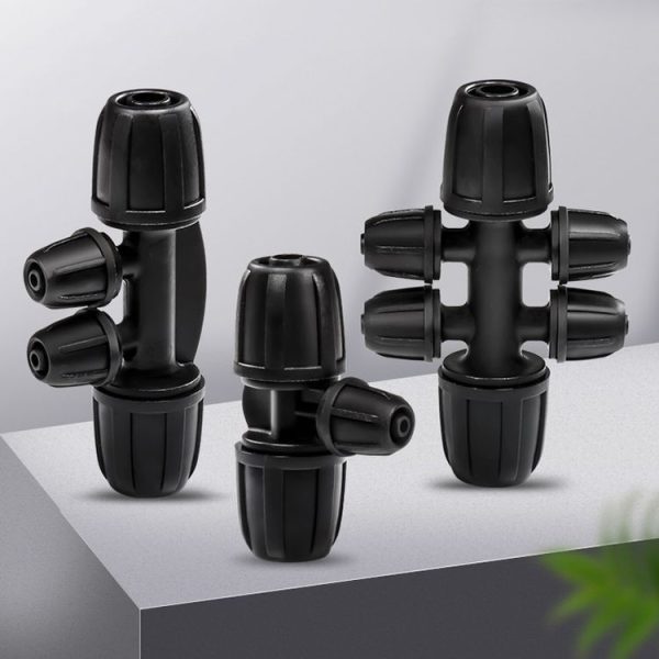 2pcs 8 / 11 To 4 / 7 Dual Locking Reducer Drip Irrigation Fittings Gardening Hose Sprinkler Connector, Model: 6 Way - Image 2