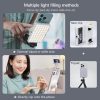 60 LEDs Rechargeable Clip Fill Light With Front & Back Clip Adjusted 3 Light Modes For Phone, Spec: A Type Blue - Image 3