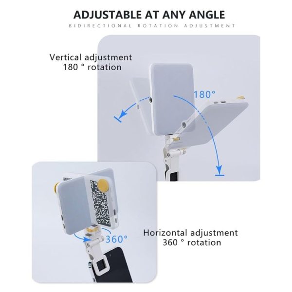 60 LEDs Rechargeable Clip Fill Light With Front & Back Clip Adjusted 3 Light Modes For Phone, Spec: A Type Blue - Image 6