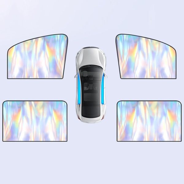 Colorful Titanium Silver Magnetic Car Sun Protection Sunshade Curtain (Driver Seat) - Image 10