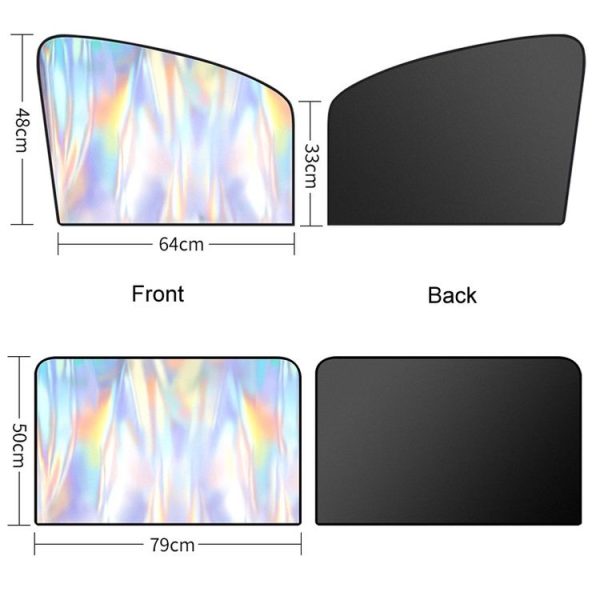 Colorful Titanium Silver Magnetic Car Sun Protection Sunshade Curtain (Driver Seat) - Image 2