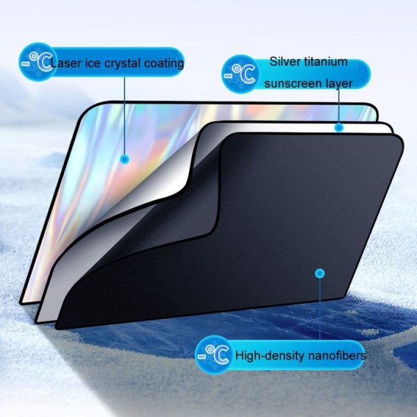 Colorful Titanium Silver Magnetic Car Sun Protection Sunshade Curtain (Driver Seat) - Image 4