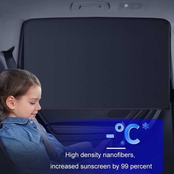 Colorful Titanium Silver Magnetic Car Sun Protection Sunshade Curtain (Driver Seat) - Image 6