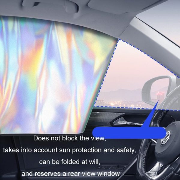 Colorful Titanium Silver Magnetic Car Sun Protection Sunshade Curtain (Driver Seat) - Image 8